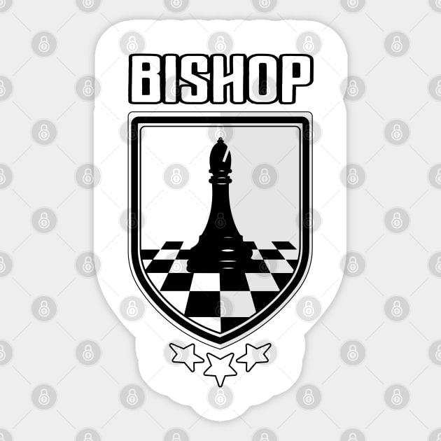 Chess bishop Sticker by HB Shirts